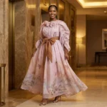 Blush Palm Elegance Maxi Dress - Imagem 2